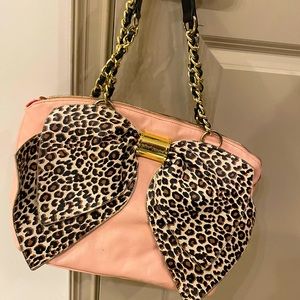 Betsey Johnson Leopard Bow Purse